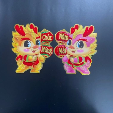HỎA TỐC 2 Miếng Dán Cửa Tết Trang Trí Năm Mới Hình Ngựa, Thần Tài, Em Bé – Decor Tết 2.026 Giá 21.000₫