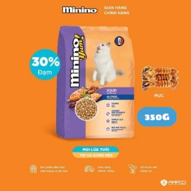 Hoả Tốc 21H Combo 10 Gói 350g Hạt MININO Cho Mèo Mọi Lứa Tuổi Vị Mực Nướng - Giá chỉ 170.000đ Giảm 21% 2