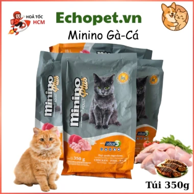 Hoả Tốc 21H Combo 10 Gói 350g Hạt MININO Thịt Mực Nướng Cho Mèo Mọi Lứa Tuổi 197k