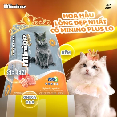 Hoả Tốc 21H Combo 10 Gói 350g Hạt MININO Vị Cá Hồi - Thức Ăn Mèo Mọi Lứa Tuổi, Giá Chỉ 175.000 4