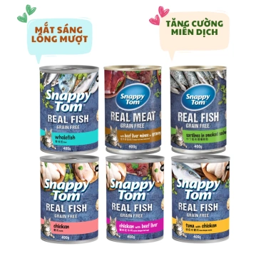 Hoả Tốc 21H Combo 24 Lon 400g Pate SNAPPY TOM Thịt Cá Thật - Dinh Dưỡng Cho Mèo Từ 3 Tháng, Giá chỉ 215.000đ 6