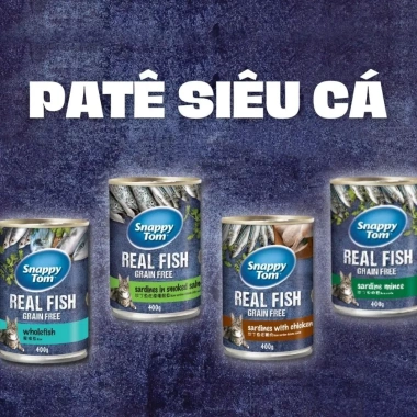 Hoả Tốc 21H Combo 24 Lon 400g Pate SNAPPY TOM Thịt Cá Thật - Dinh Dưỡng Cho Mèo Từ 3 Tháng, Giá chỉ 215.000đ 10