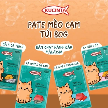 Hoả Tốc 21H Combo 40 Gói 80g Pate Kucinta Dành Cho Mèo Mọi Lứa Tuổi - Giá 115k 4