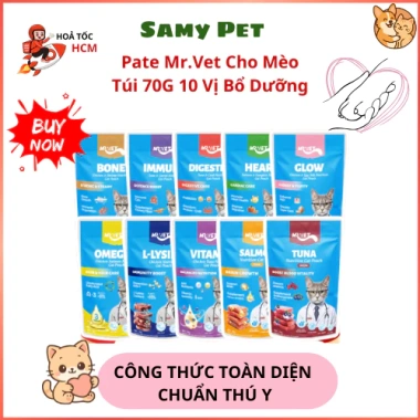 Hoả Tốc 21H Combo 48 Gói Pate MRVET 70g Giàu Đạm Cho Mèo - Giá 147.730₫