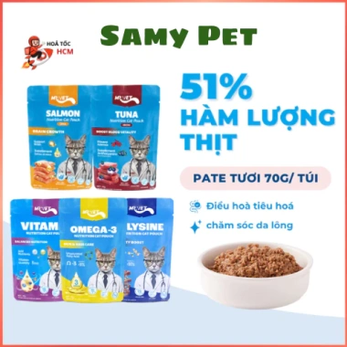 Hoả Tốc 21H Combo 48 Gói Pate MRVET 70g Giàu Đạm Cho Mèo - Giá 147.730₫ 10 Hoả Tốc 21H Combo 48 Gói Pate MRVET 70g Giàu Đạm Cho Mèo - Giá 147.730₫ 10