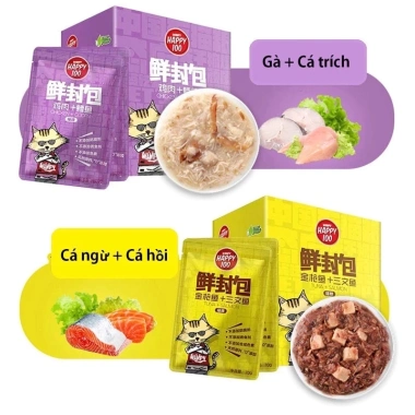Hoả Tốc 21H Combo 50 Gói 70g Pate Wanpy Happy 100% Chính Hãng Cho Mèo Mọi Lứa Tuổi Giá Ưu Đãi 144k