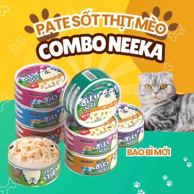 Hoả Tốc 21H Combo 50 lon 85g Pate NEEKA Nước sốt thịt rau củ cho chó mèo lứa tuổi - 136.000₫ 2