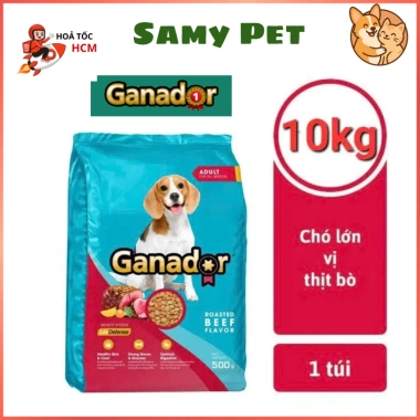 Hoả Tốc 21H Hạt GANADOR Vị Bò 10KG - Dinh dưỡng cao cho chó lớn, giá 459.000 VND
