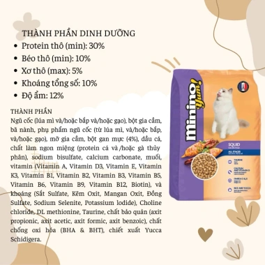 Hoả Tốc 21H Hạt MININO PLUS 350g Vị Gà & Cá - Thức ăn mèo lớn, chỉ 39.000đ 9