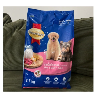 Hoả Tốc 21H Hạt SMARTHEART 2.7kg Vị Bò & Sữa - Bổ Canxi, Đạm cho Chó Con - 278.800 VND