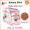 Hoả Tốc 21H - Hộp 12 túi 85g Pate ROYAL CANIN Kitten Gravy, Mèo Con & Mẹ Mang Thai, Giá 545k