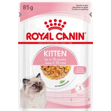 Hoả Tốc 21H - Hộp 12 Túi 85g Pate ROYAL CANIN Kitten Thạch Jelly, Dinh dưỡng cho Mèo con và Mẹ mang thai - Giá ưu đãi 545.000₫
