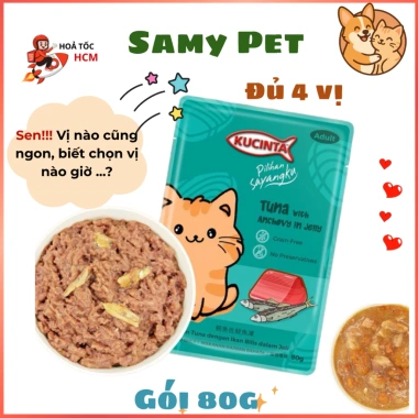 Hoả Tốc 21H Pate KUCINTA 80g Cho Mèo Lứa Tuổi - Giàu Dinh Dưỡng, Giá 12.000₫