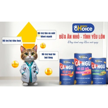Hoả Tốc 21H Pate Mèo HAPPY CHOICE 400g Cá Ngừ Thạch Dinh Dưỡng - Giảm còn 36.000đ 6