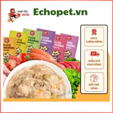 Hoả Tốc 21H Pate WANPY HAPPY 100 Chính Hãng Thùng 120 Gói Mèo Giá Ưu Đãi 685.000₫ 9