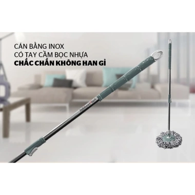 HỎA TỐC 2H - Bộ Chổi Lau Nhà Jubilee 360 Độ, Thùng Vắt Lồng Inox Không Gỉ - 249k 4