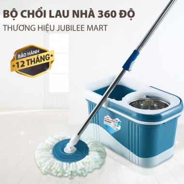 HỎA TỐC 2H - Bộ Chổi Lau Nhà Jubilee 360 Độ, Thùng Vắt Lồng Inox Không Gỉ - 249k 9