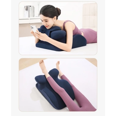 Hỏa Tốc 2H Gối Công Thái Học Đa Năng 3in1 - Massage Thư Giãn, Tựa Lưng Êm Ái, Định Hình Tư Thế, Giá 499k 5