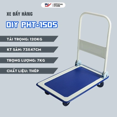 Hỏa Tốc 2H HCM Xe đẩy hàng DIY PHT-150S/200P/300S, tải 120‑250kg, bảo hành 18 tháng, giá 790.000 10