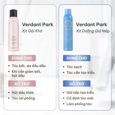 HOÀ TỐC 2H VERDANT PARK Xịt Dưỡng Giữ Phồng Tóc, Gel Tạo Kiểu, Caviar Oil và Collagen - 164k 9 HOÀ TỐC 2H VERDANT PARK Xịt Dưỡng Giữ Phồng Tóc, Gel Tạo Kiểu, Caviar Oil và Collagen - 164k 9