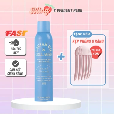 HOÀ TỐC 2H VERDANT PARK Xịt Dưỡng Giữ Phồng Tóc, Gel Tạo Kiểu, Caviar Oil và Collagen - 164k