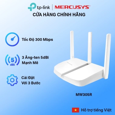 Hỏa Tốc Bộ Phát Wifi Mercusys MW305R chuẩn N 300Mbps - Giá chỉ 289.000đ, giảm mạnh