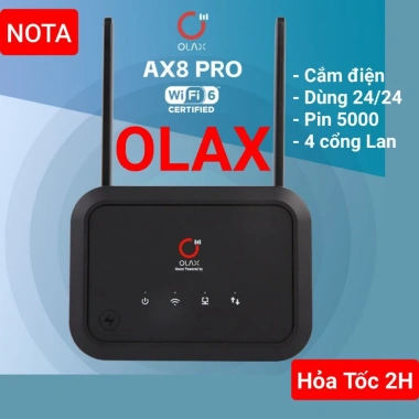 Hỏa Tốc Bộ Phát Wifi Sim 4G Olax AX8/AX9/AX6 Pro 300Mb Router 4+2 Anten - Giá Ưu Đãi 645k