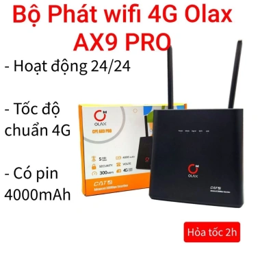 Hỏa Tốc Bộ Phát Wifi Sim 4G Olax AX8/AX9/AX6 Pro 300Mb Router 4+2 Anten - Giá Ưu Đãi 645k
