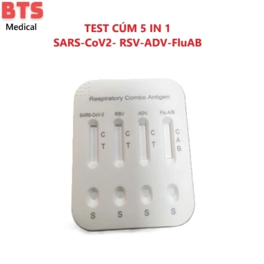 HỎA TỐC Bộ Test Cúm 5 in 1 FluA/B RSV ADV SARS-CoV-2 HPV - Giá chỉ 70.000