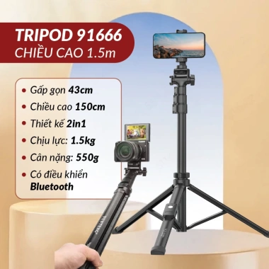 HỎA TỐC Chân Quay Điện Thoại Tripod 360 Cao 1.7m Xoay 360 Độ Chắc Chắn TOPICK 8