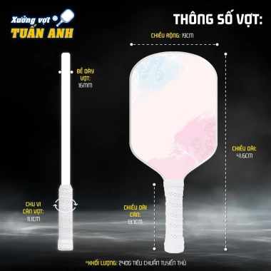 HỎA TỐC COMBO 2 vợt Pickleball 16mm lõi tổ ong nhẹ kèm túi và 2 bóng - giá 350k 2 HỎA TỐC COMBO 2 vợt Pickleball 16mm lõi tổ ong nhẹ kèm túi và 2 bóng - giá 350k 2