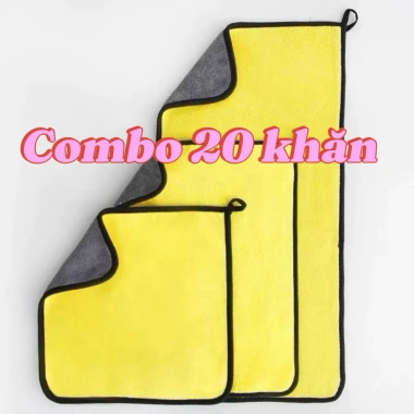 Hỏa Tốc Combo 20 - Khăn Lau 30x30cm Siêu Thấm Không Xước Lau Kính Nội Thất - 45.000đ
