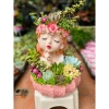 HỎA TỐC Combo chậu cô gái sen đá 40cm, đkinh chậu 26cm - Giá ưu đãi 499.000 VND