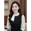 HOẢ TỐC DS7.132 Váy xoè đen cổ bèo trắng công sở sang trọng, giảm giá 510k 7