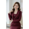 HOÀ TỐC DS7.309 Váy đỏ bút chì cổ vest dài tay công sở dự tiệc - DVC chính hãng 7