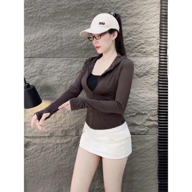 Hỏa Tốc Form Nhỏ Tăng Size Áo Khoác Nữ Gym Yoga Thun Lạnh Mát 36-65kg TT21 9