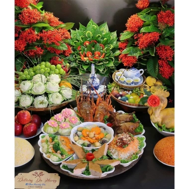 Hỏa Tốc Gốm Sứ Bát Tràng - Bộ Bát Hoa Mặt Trời 6 Cánh + Khay, Chén Cúng, Mâm Tết - 388.000₫