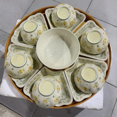 Hoả Tốc Hà Nôi Sét Bát Chén Đĩa Thắp Hương Hoa Mặt Trời Gốm Sứ Loại 1 45cm Vân Đá - 299.000₫ 7