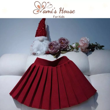 Hỏa Tốc HCM Chân Váy Xếp Ly Gấp 12‑39kg Bảng Đai Lưng Bé Gái Đi Học FAMI'SHOUSE 2