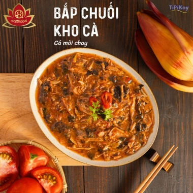 HỎA TỐC HCM ĐÔNG LẠNH Bắp Chuối Kho Cà 300g Cá Mòi Chay Chay Mặn, 50k TiPiKay 2