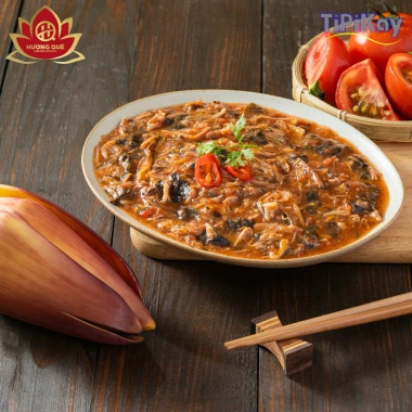 HỎA TỐC HCM ĐÔNG LẠNH Bắp Chuối Kho Cà 300g Cá Mòi Chay Chay Mặn, 50k TiPiKay 3