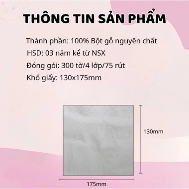 HOA TOC HCM Giấy ăn rút Small Egg 300 tờ 130x175mm 4 lớp dập vân 4D tặng 1 bịch 1.280 tờ - Giá 99.000đ 4