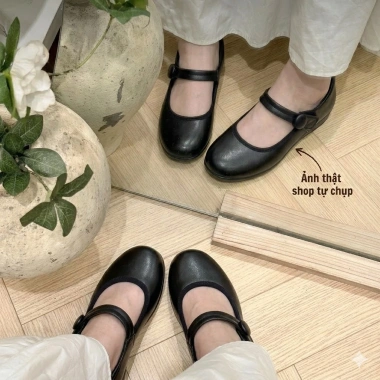 HOÀ TỐC HCM Giày Cao Gót Búp Bê Nữ Công Sở Super Soft AK404 4cm Da Dày Đi Nhẹ Êm Chân Giá 319k
