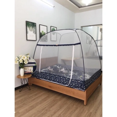 HOÀ TỐC HCM Mùng Chụp Tự Bung Đỉnh Rộng Mộc Miên 1-2m² – Khung Thép Sơn Tĩnh Điện – 1/2/3 Cửa – Giá chỉ 490.000 VNĐ