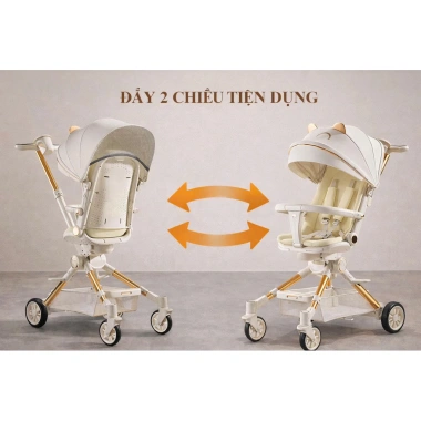 Hỏa tốc HCM Xe đẩy bé K8 gấp gọn 2 chiều, bàn ăn & nhạc, tiện lợi, giảm giá 21%