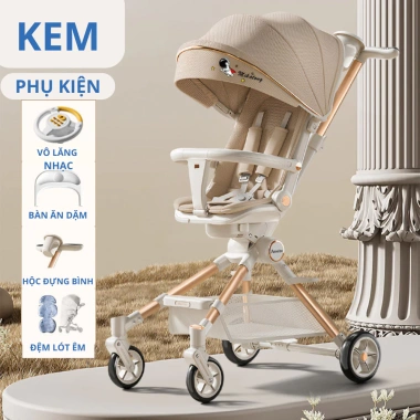 Hỏa tốc HCM Xe đẩy bé K8 gấp gọn 2 chiều, bàn ăn & nhạc, tiện lợi, giảm giá 21%