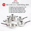 Hỏa Tốc HN HCM Bộ 5 Nồi Chảo Không Chống Dính IMat Inox 304 Cán Bakelite Vung Kính - 1.642.000 VND