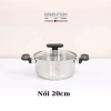 Hỏa Tốc HN HCM Bộ 5 Nồi Chảo Không Chống Dính IMat Inox 304 Cán Bakelite Vung Kính - 1.642.000 VND 3