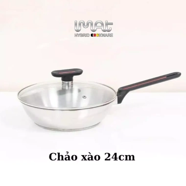 Hỏa Tốc HN HCM Bộ 5 Nồi Chảo Không Chống Dính IMat Inox 304 Cán Bakelite Vung Kính - 1.642.000 VND 5