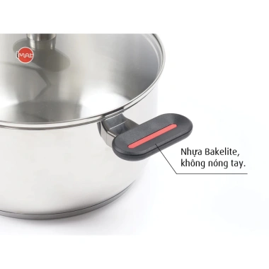Hỏa Tốc HN HCM Bộ 5 Nồi Chảo Không Chống Dính IMat Inox 304 Cán Bakelite Vung Kính - 1.642.000 VND 8